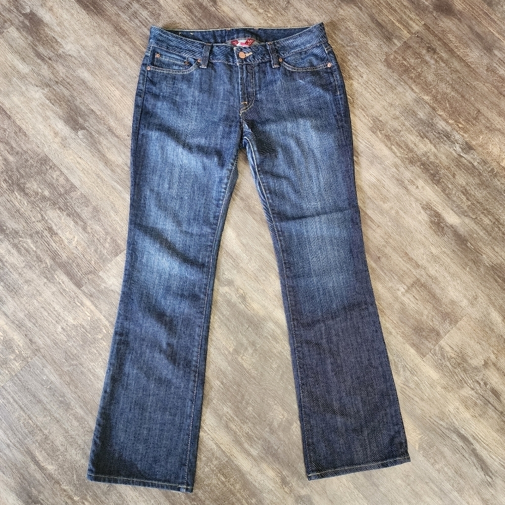 Lucky Brand size 12 / 31 reg inseam vintage denim  wide flare leg